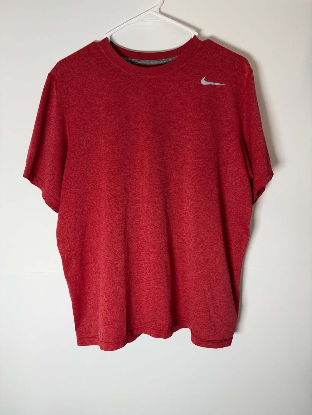 Nike Dri-Fit Short Sleeve T-Shirt Heather Red Size M